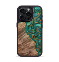 iPhone 15 Pro Wood Phone Case - Katie (Green, 809159)