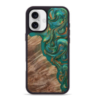 iPhone 16 Plus Wood Phone Case - Katie (Green, 809159)