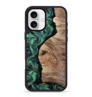 iPhone 16 Plus Wood Phone Case - Aracely (Green, 809161)
