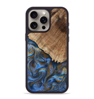 iPhone 15 Pro Max Wood Phone Case - Tiana (Teal & Gold, 809217)