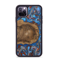 iPhone 11 Pro Max Wood Phone Case - Andre (Teal & Gold, 809218)