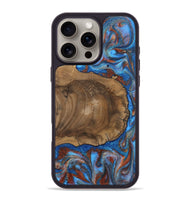 iPhone 16 Pro Max Wood Phone Case - Andre (Teal & Gold, 809218)