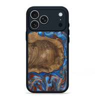 iPhone 17 Pro Max Wood Phone Case - Andre (Teal & Gold, 809218)
