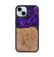 iPhone 15 Wood Phone Case - Garnett (Purple, 809220)