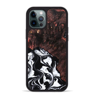 iPhone 12 Pro Max Wood Phone Case - Marisol (Black & White, 809225)