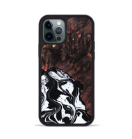 iPhone 12 Pro Wood Phone Case - Marisol (Black & White, 809225)