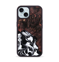 iPhone 15 Wood Phone Case - Marisol (Black & White, 809225)