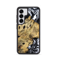 Galaxy S25 Wood Phone Case - Kacey (Black & White, 809227)