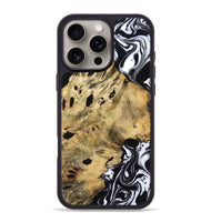 iPhone 16 Pro Max Wood Phone Case - Kacey (Black & White, 809227)