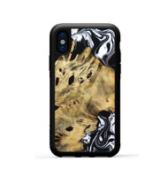 iPhone Xs Wood Phone Case - Kacey (Black & White, 809227)