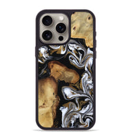 iPhone 15 Pro Max Wood Phone Case - Maisie (Black & White, 809230)
