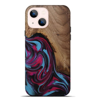 iPhone 14 Plus Wood Live Edge Phone Case - Raymon (Red, 809253)