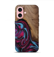 iPhone 16 Wood Live Edge Phone Case - Raymon (Red, 809253)