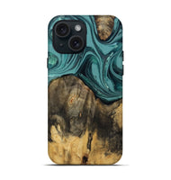 iPhone 15 Wood Live Edge Phone Case - Coleson (Green, 809263)