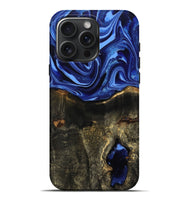 iPhone 16 Pro Max Wood Live Edge Phone Case - Jadon (Blue, 809265)