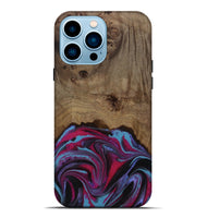 iPhone 14 Pro Max Wood Live Edge Phone Case - Atlas (Purple, 809267)