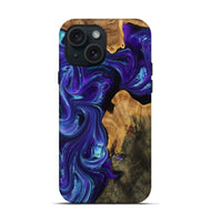 iPhone 15 Wood Live Edge Phone Case - Alayah (Purple, 809272)