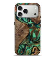 iPhone 17 Pro Max Wood Live Edge Phone Case - Bailee (Green, 809277)