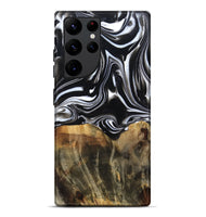 Galaxy S22 Ultra Wood Live Edge Phone Case - Maximo (Black & White, 809284)
