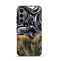 Galaxy S24 Wood Live Edge Phone Case - Maximo (Black & White, 809284)