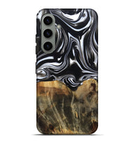Galaxy S24 Plus Wood Live Edge Phone Case - Maximo (Black & White, 809284)