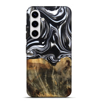 Galaxy S25 Plus Wood Live Edge Phone Case - Maximo (Black & White, 809284)