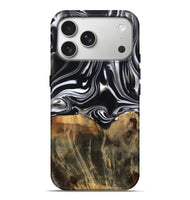 iPhone 17 Pro Max Wood Live Edge Phone Case - Maximo (Black & White, 809284)