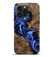 iPhone 16 Pro Max Wood Live Edge Phone Case - Keri (Blue, 809303)