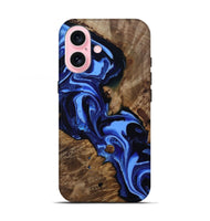iPhone 17 Wood Live Edge Phone Case - Keri (Blue, 809303)
