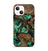iPhone 13 Wood Live Edge Phone Case - Brynn (Green, 809306)