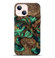 iPhone 14 Plus Wood Live Edge Phone Case - Brynn (Green, 809306)