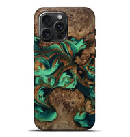 iPhone 16 Pro Max Wood Live Edge Phone Case - Brynn (Green, 809306)