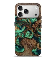 iPhone 17 Pro Max Wood Live Edge Phone Case - Brynn (Green, 809306)