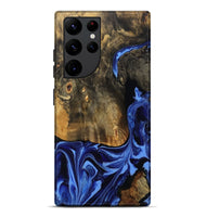 Galaxy S22 Ultra Wood Live Edge Phone Case - Aylani (Blue, 809307)