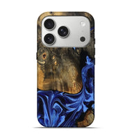 iPhone 17 Pro Wood Live Edge Phone Case - Aylani (Blue, 809307)