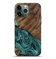 iPhone 13 Pro Max Wood Live Edge Phone Case - Anjali (Green, 809308)