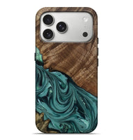 iPhone 17 Pro Max Wood Live Edge Phone Case - Anjali (Green, 809308)