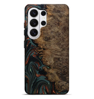 Galaxy S26 Ultra Wood Live Edge Phone Case - Alonza (Teal & Gold, 809310)