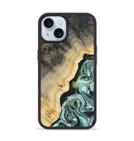 iPhone 15 Wood Phone Case - Emile (Green, 809314)