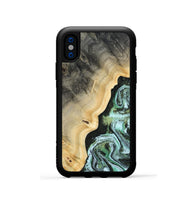 iPhone Xs Wood Phone Case - Emile (Green, 809314)