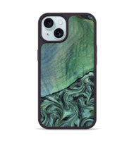 iPhone 15 Wood Phone Case - Paola (Green, 809315)
