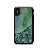 iPhone Xs Wood Phone Case - Paola (Green, 809315)