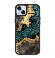 iPhone 15 Plus Wood Phone Case - Sommer (Green, 809316)