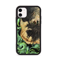 iPhone 11 Wood Phone Case - Robert (Green, 809317)