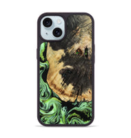 iPhone 15 Wood Phone Case - Robert (Green, 809317)