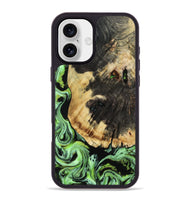 iPhone 16 Plus Wood Phone Case - Robert (Green, 809317)