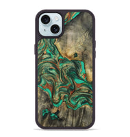 iPhone 15 Plus Wood Phone Case - Eliel (Green, 809318)