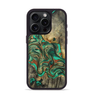 iPhone 15 Pro Wood Phone Case - Eliel (Green, 809318)