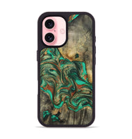 iPhone 16 Wood Phone Case - Eliel (Green, 809318)