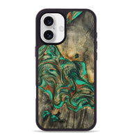 iPhone 16 Plus Wood Phone Case - Eliel (Green, 809318)